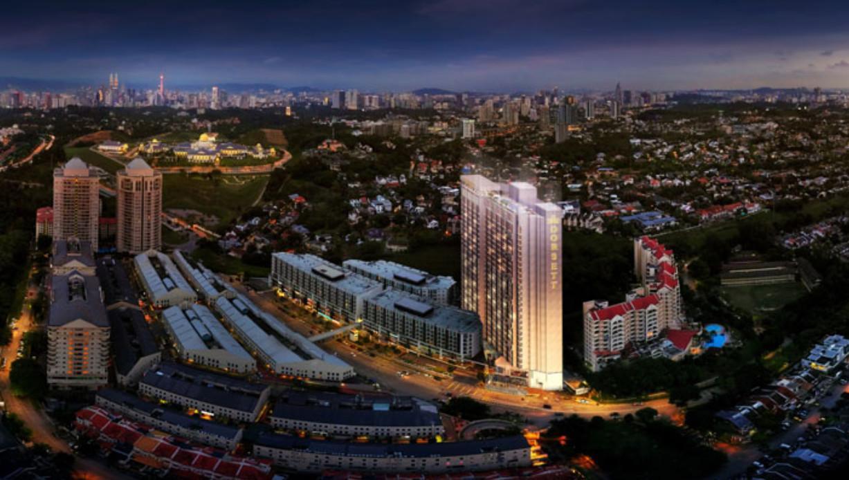 Готель Dorsett Hartamas Куала-Лумпур Екстер'єр фото Aerial view of the complex